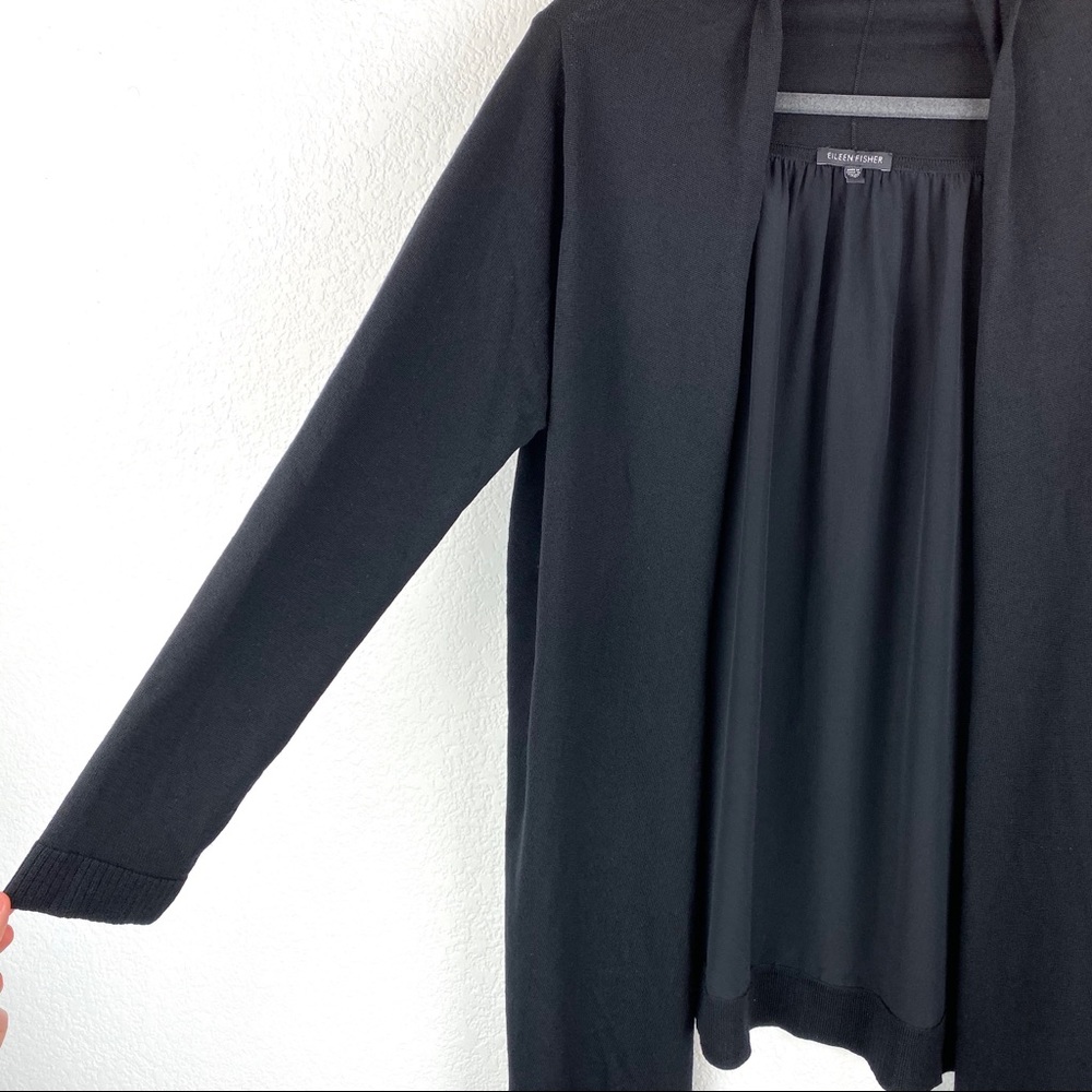 Eileen Fisher Cardigan Merino Wool and Silk Size L - Picture 4 of 7